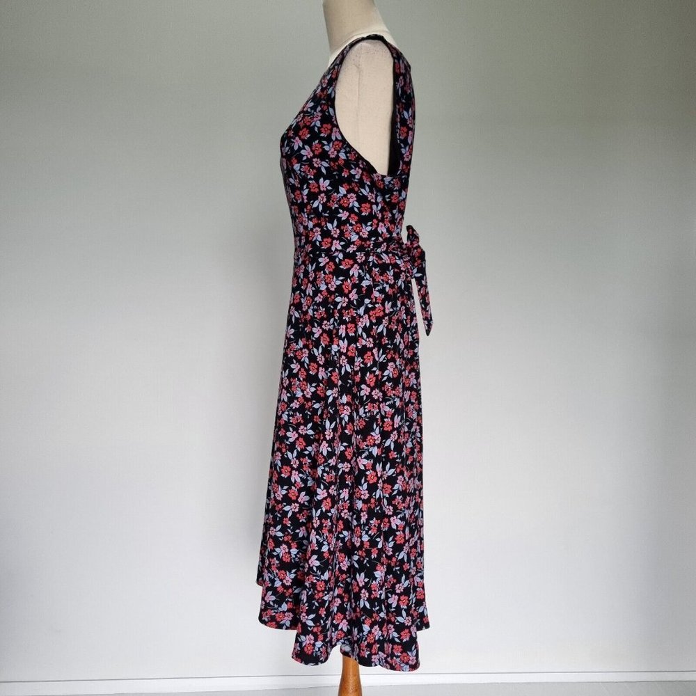 Review My Darling Multicolour Ditsy Floral Bow Detail Dress Size 14 - Picture 3 of 9